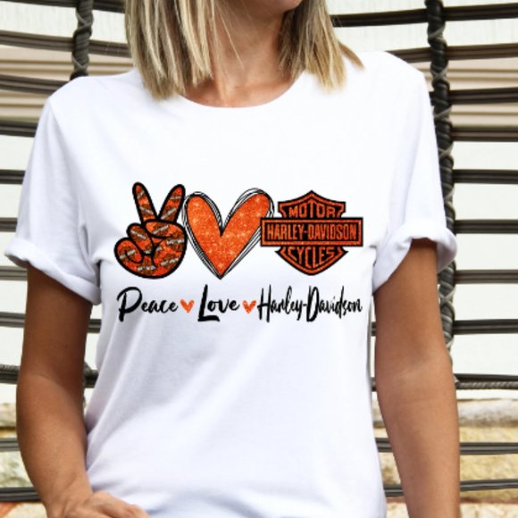 Harley-Davidson Tops - HOST PICK ***Peace, Love, and Harley T-Shirts